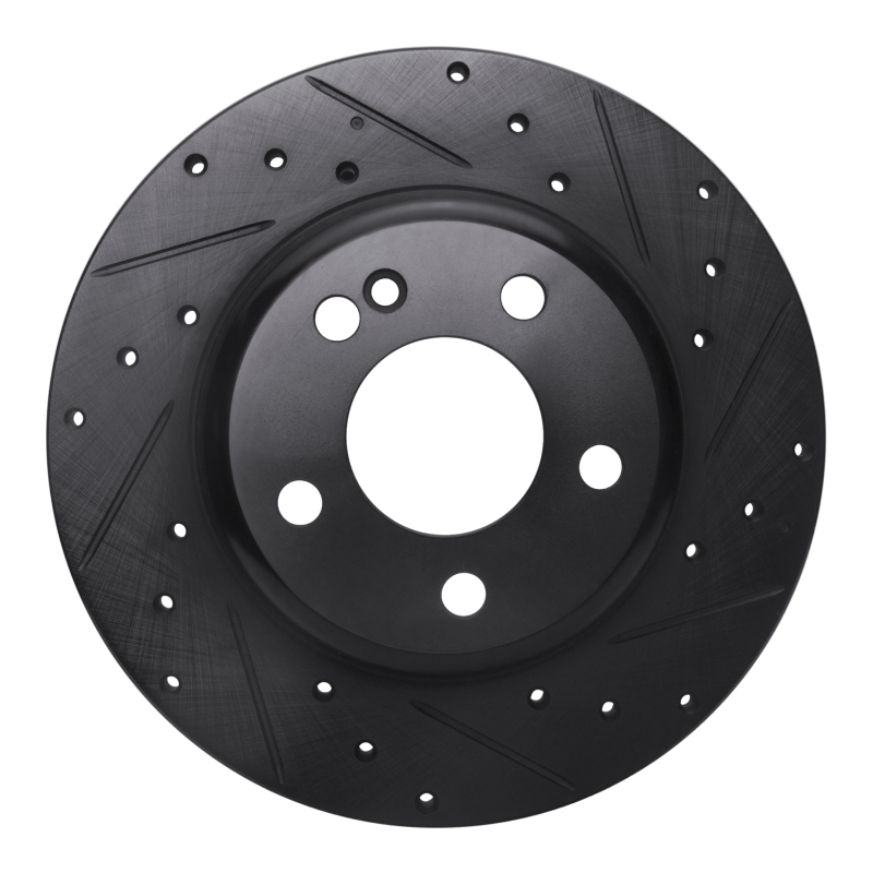 Mercedes-Benz C180 Brake Rotor (1) - Rear Right - R1 Concepts - Drilled & Slotted - Black - `15-`21 Mercedes-Benz C180 Brake Rotor (1) - Rear Right - R1 Concepts - Drilled & Slotted - Black - `15-`21